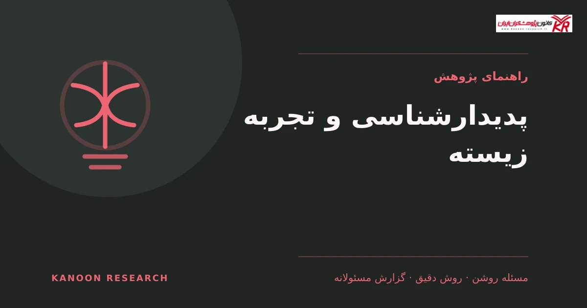 پدیدارشناسی: راهنمای کامل روش تحقیق کیفی برای درک تجربیات زیسته - کانون پژوهشگران ایران