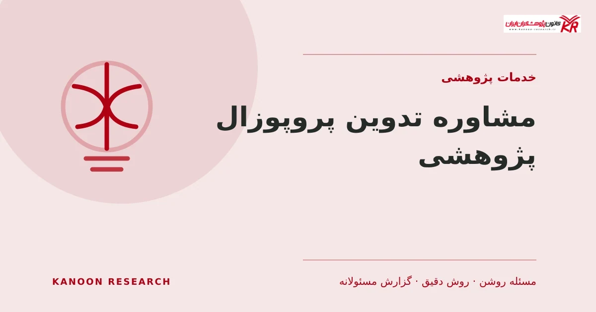 مشاوره تدوین پروپوزال پژوهشی - کانون پژوهشگران ایران